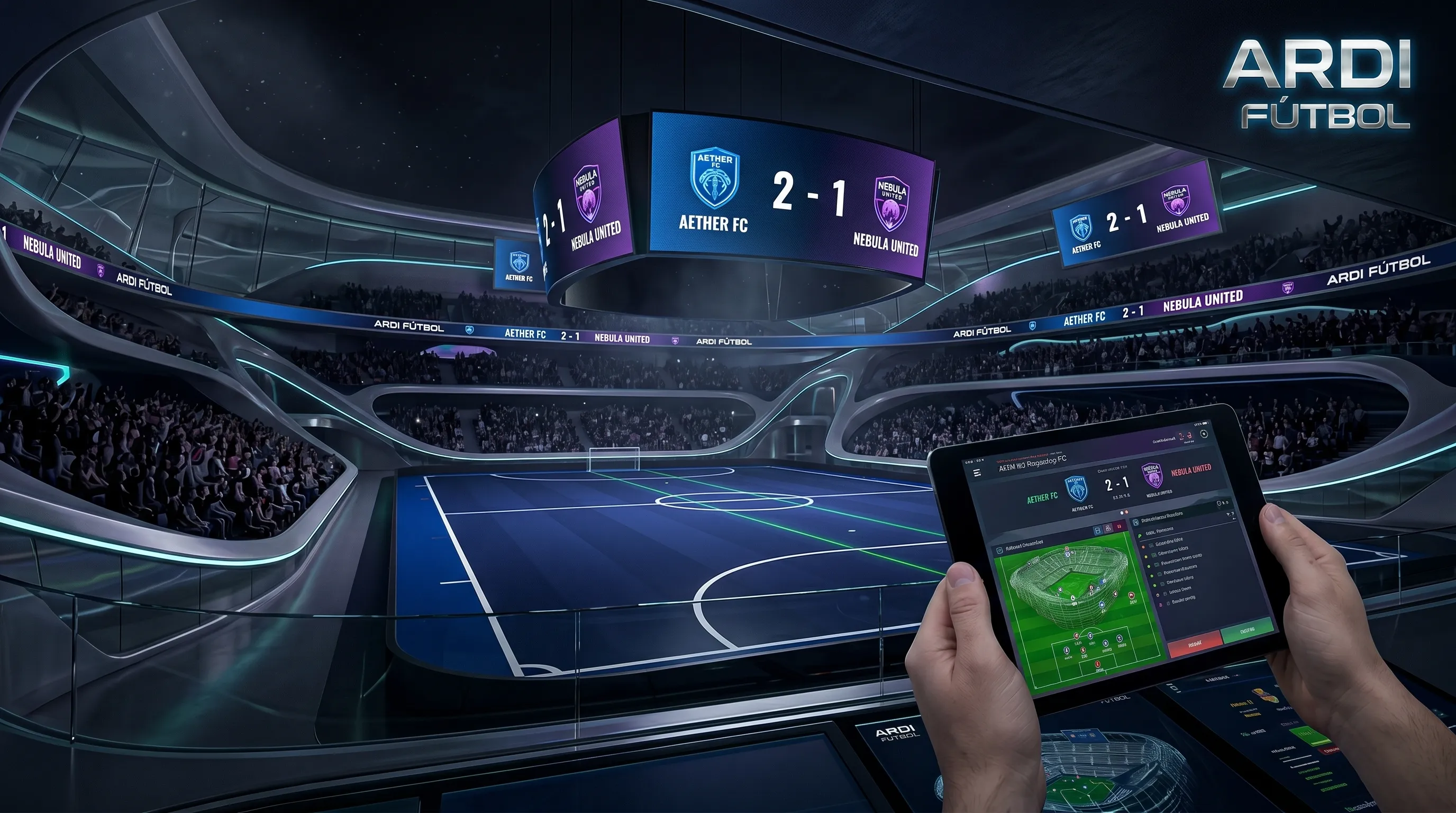 Interfaz de la mesa de control de Fútbol 11 en ARDIS